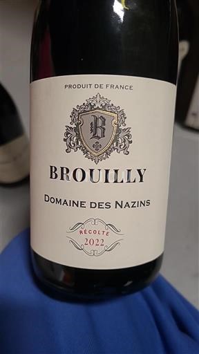 Beaujolais Brouilly Domaine S Nazins 2022