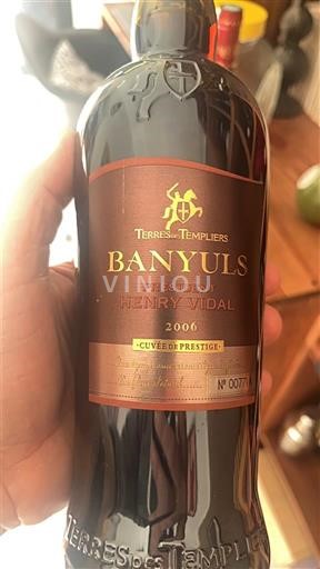 Roussillon Banyuls Terres des Templiers Prestige Président Henry Vidal 2006