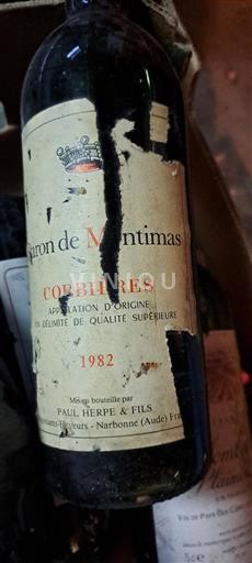 Vinuri Rouge sec Baron de Montimas 1982 Franța Languedoc Corbières AOC