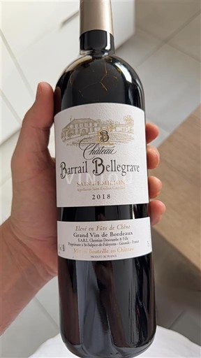 Bordeaux Saint-Émilion Château Barrail Belgrave 2018