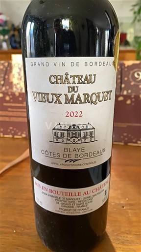 Bordeaux Blaye Côtes de Bordeaux Château Vieux Marquet 2022