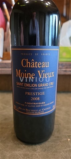Bordeaux Saint-Émilion Grand Cru Grand Cru Château Moine Vieux Prestige 2008