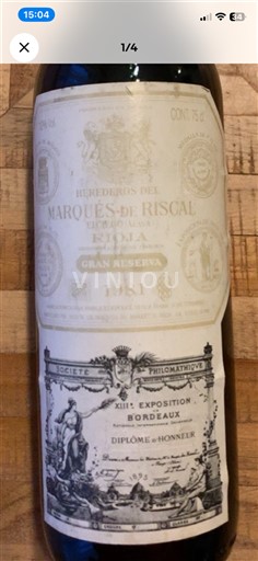 La Rioja Rioja Marqués de Riscal Gran Reserva 1981