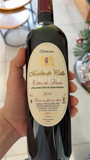 Tây Nam Côtes-de-duras Moulin de Paillo 2019