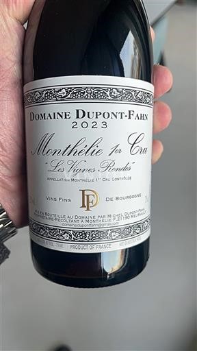 Borgoña No especificado Premier Cru Domaine Pont-Fahn Les Vignes Rondes 2023