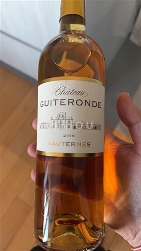 Bordéus Sauternes Château Guiteronde 2016