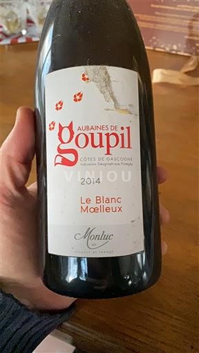 Sudoeste Côtes de Gascogne Monluc Aubaïnes de Goupil Le Blanc Moelleux 2014