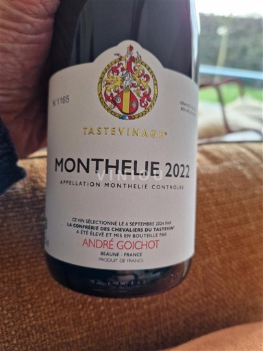 Bourgogne Monthélie André Goichot Tastevinage 2022