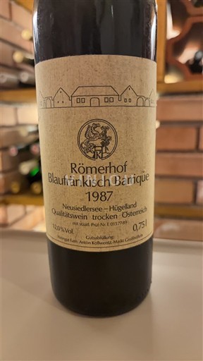 Burgenland Neusiedlersee DAC Römerhof Kollwentz Blaufränkisch Barrique 1987