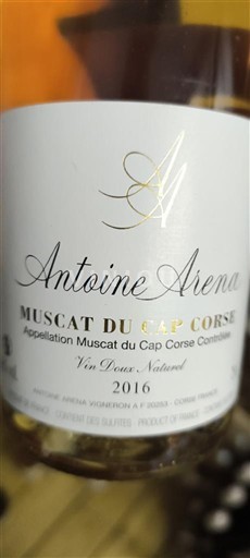 Corse Muscat-du-cap-corse Antoine Arena 2016
