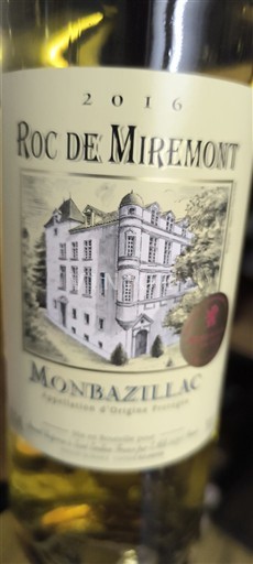 Tây Nam Monbazillac Roc de Miremont 2016