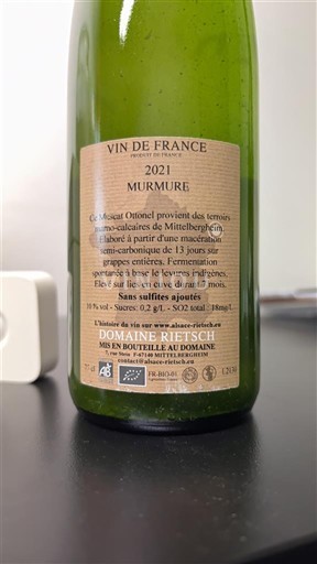 Alsazia Domaine Rietsch Murmure 2021