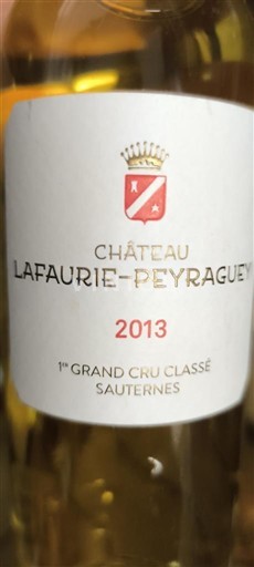 Bordéus Sauternes Château Lafaurie-Peyraguey 2013