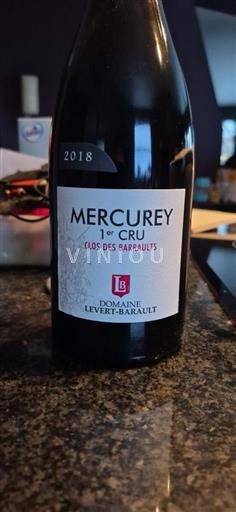 Bourgogne Mercurey Premier Cru Domaine Levert-Barault Clos des Barraults 2018