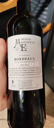 Burdeos Bordeaux Maine d'Esteve 2022