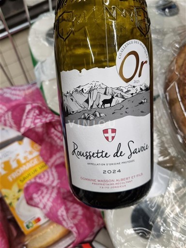 Savoie og Bugey Roussette de Savoie Domaine Masson Albert et Fils 2024