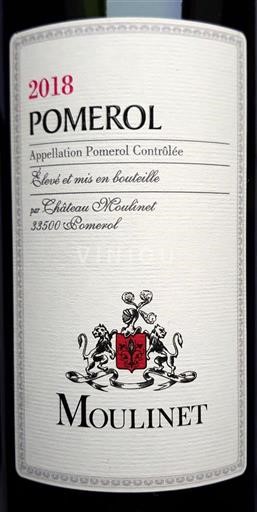 Bordeaux Pomerol Château Moulinet Club des Sommeliers Grande Réserve 2018