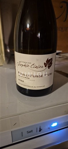 Bourgogne Pouilly-fuissé Premier Cru Domaine Sophie Cinier Vers Cras 2022
