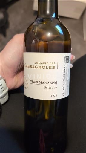 Sudoeste Côtes de Gascogne Domaine S Cassagnoles Gros Manseng Sélection 2024