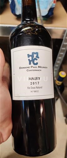 Roussillon Maury Domaine Paul Meunier Centernach 2017