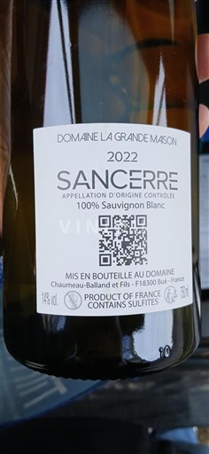 Loire Valley Sancerre Domaine La Grande Maison 2022