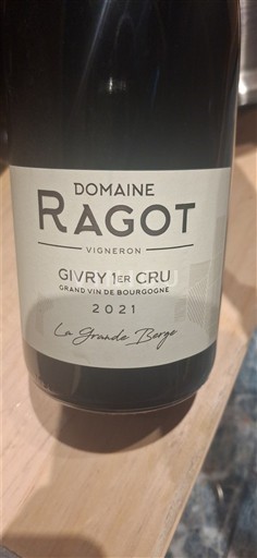 Weine Rouge sec La Grande Berge Domaine Ragot 2021 Frankreich Burgund Nicht spezifiziert AOC Premier Cru