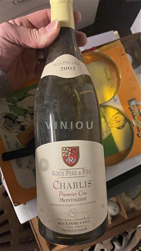 Vina Blanc sec Montmains Roux Père & Fils 2002 Francija Burgundija Chablis AOC Premier Cru
