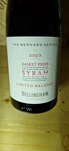 Kustområdet Stellenbosch Bellingham The Bernard Series Basket Press Syrah Limited Release 2023