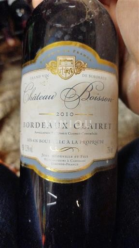 Bordeaux Bordeaux Clairet Château Boisson 2010