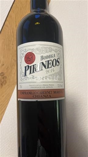 Aragonie Somontano Bodega Pirineos Tempranillo Cabernet Moristel Crianza 2014