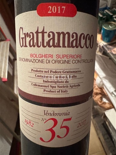 Toscana Non specificato Grattamacco Vendemmia 35 2017