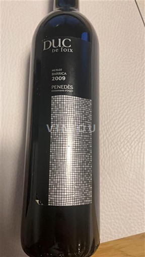 Catalonia Penedès Duc de Foix Merlot Barrica 2009