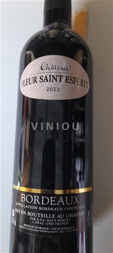 Burdeos Bordeaux Château Fleur Saint Esprit 2022