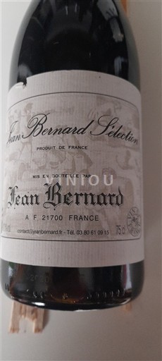 Viinit Rouge sec Sélection Jean Bernard 2020 Ranska Burgundi Bourgogne AOC