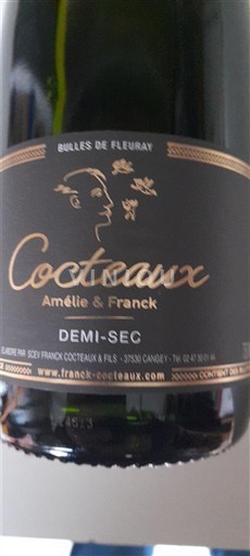 Loiredalen Vouvray Cocteaux Amélie & Franck Bulles de Fleury Icke årgångsbetecknad