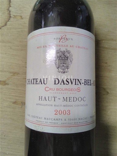 Burdeos Haut-Médoc Château Dasvin-Bel-Air 2003