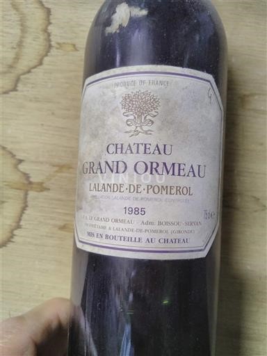Bordeaux Lalande-de-Pomerol Château Grand Ormeau 1985