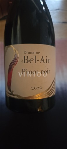 Viinit Rouge sec Pinot noir Domaine Bel-Air 2022 Ranska Burgundi Bourgogne AOC