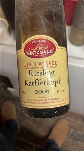 Alsace Not Specified Grand Cru Domaine Léon Heitzmann Kaefferkopf 2006