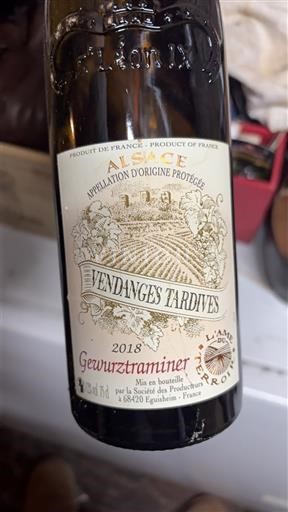 Alsácia Vendanges Tardives L'Ami Fritz 2018