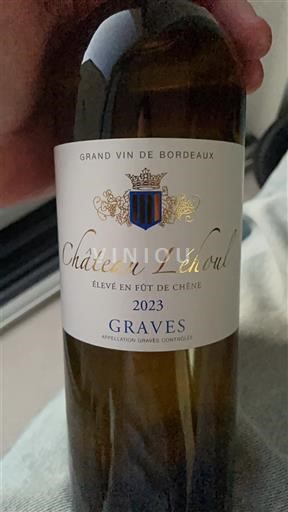 Bordeaux Graves Château Léhoul Élevé en fût de chêne 2023