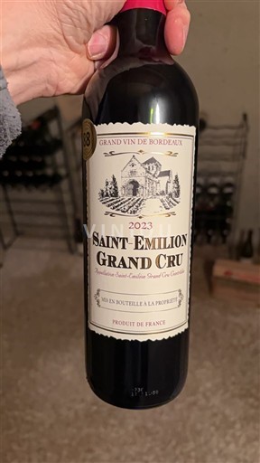 Bordeaux Saint-Émilion Grand Cru Inconnu 2023