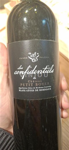 Bordeaux Blaye-Côtes-de-Bordeaux Château Petit Boyer Paloma - Les Confidentiels 2018