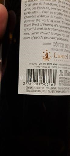 Tây Nam Côtes de Gascogne Lionel Osmin & Cie Không niên vụ