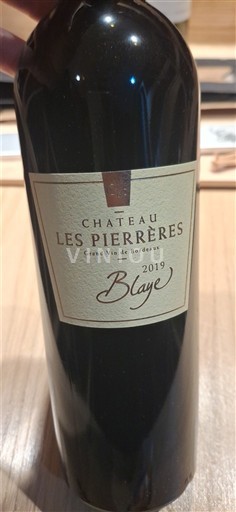 Bordeaux Blaye Château Les Pierrières 2019