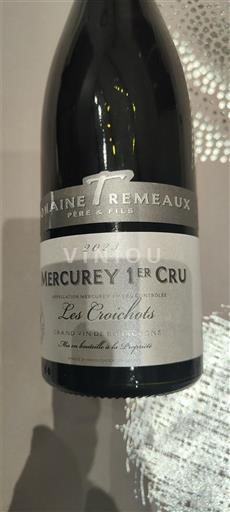 Borgoña Mercurey Premier Cru Domaine Trémeaux Les Cracrats 2023