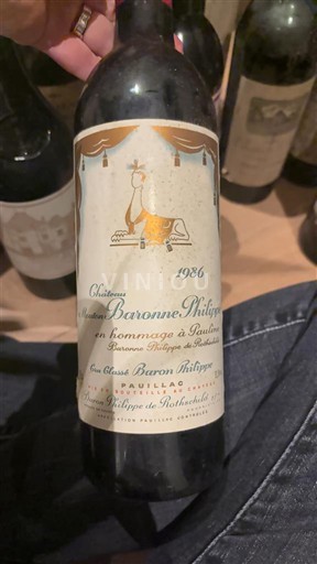 Bordeaux Pauillac Château Baron Philippe Hommage à Pauillac 1986