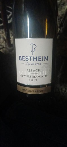 Alsace Not Specified Vendanges Tardives Bestheim Gewurztraminer Vendanges Tardives 2017