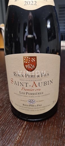 Bourgogne Saint-Aubin Premier Cru Roux Père & Fils Les Perrières 2022