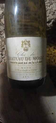 Vallée de la Loire Montlouis-sur-loire Château Mosny Clos du Château de Mosny 2002